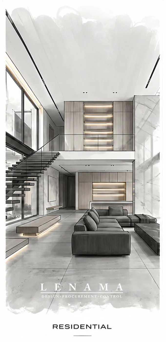 Luxury villa interior design Dubai planning and development phase
