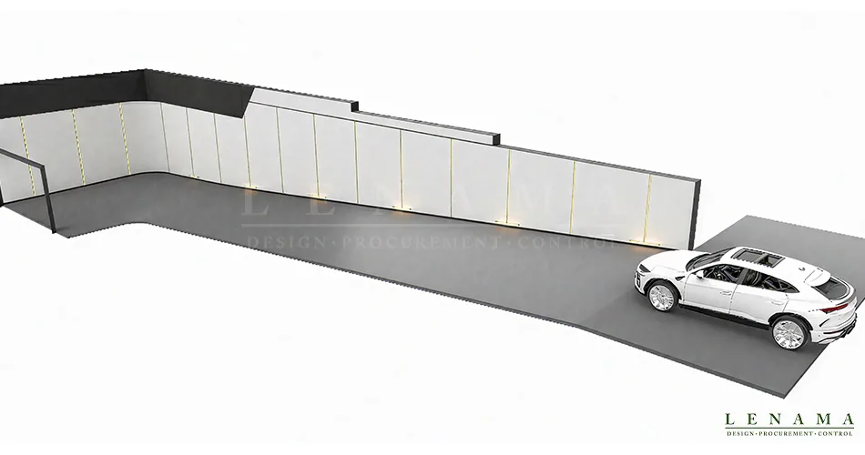 "Luxury 10-Car Private Garage interior design"